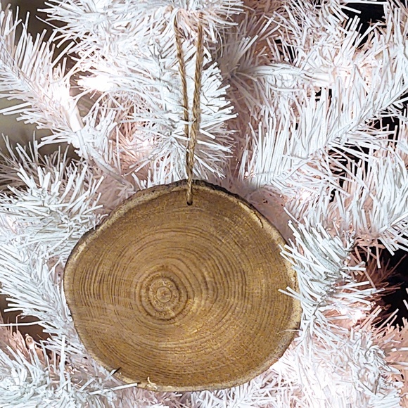 HAND CRAFTED WOODEN CHRISTMAS ORNAMENT/ LET IT SNOW/CHRISTMAS TREE DECOR - Picture 2 of 2